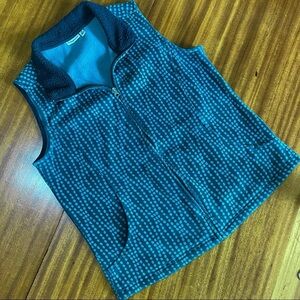 Croft & Barrow Vest Polka Dot Teal Black Medium